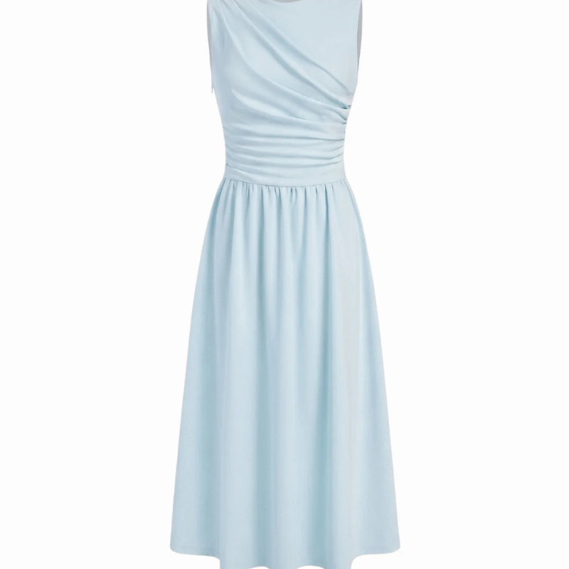 Vestido Midi Sin Mangas Fluido