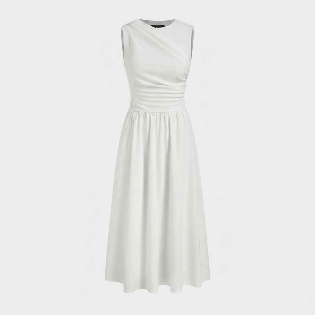 Vestido Midi Sin Mangas Fluido