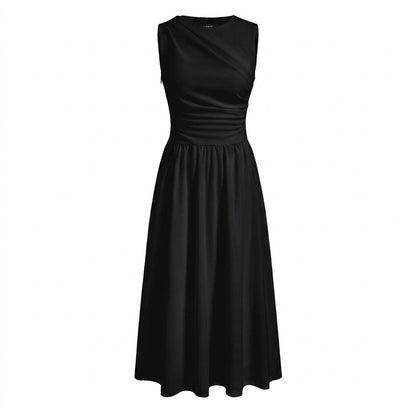 Vestido Midi Sin Mangas Fluido