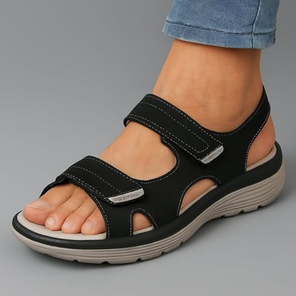 Sandalia Doble Velcro Suela Gruesa Flexible