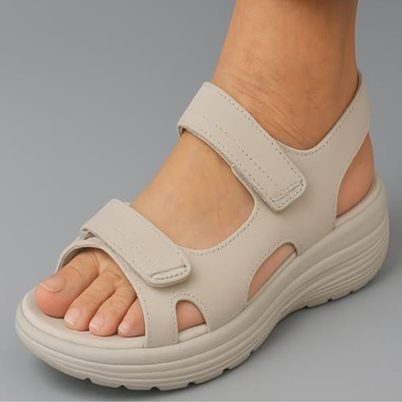 Sandalia Doble Velcro Suela Gruesa Flexible