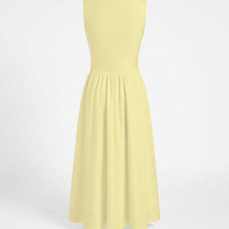 Vestido Midi Sin Mangas Fluido
