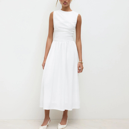 Vestido Midi Sin Mangas Fluido