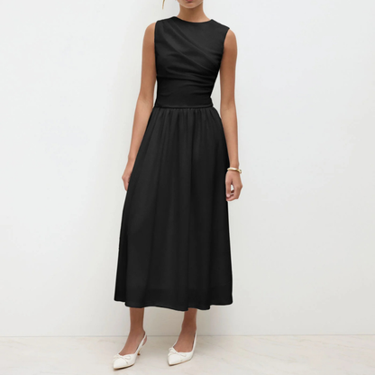 Vestido Midi Sin Mangas Fluido