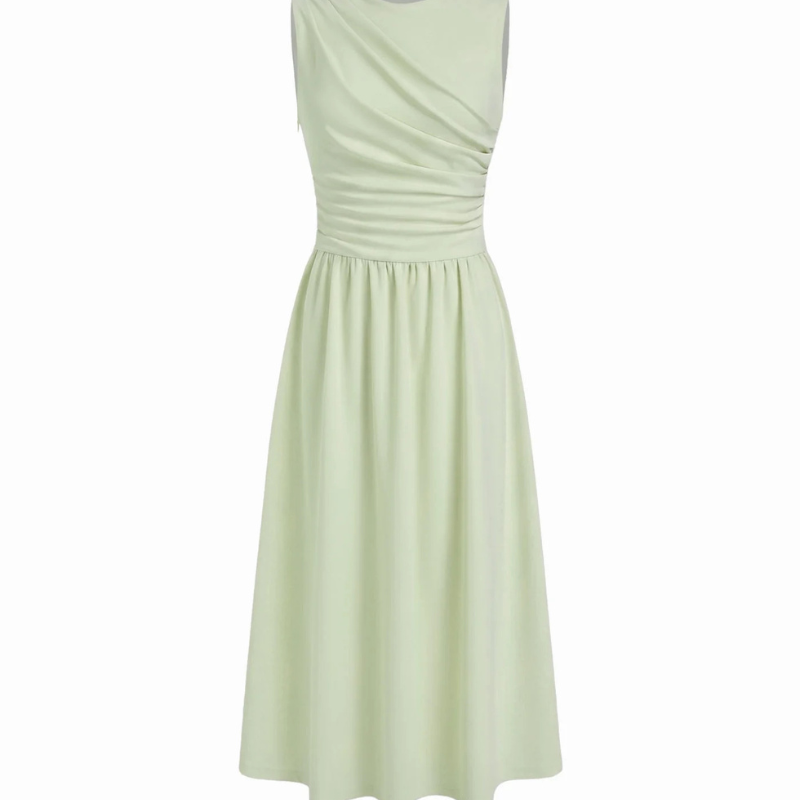 Vestido Midi Sin Mangas Fluido