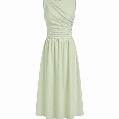 Vestido Midi Sin Mangas Fluido