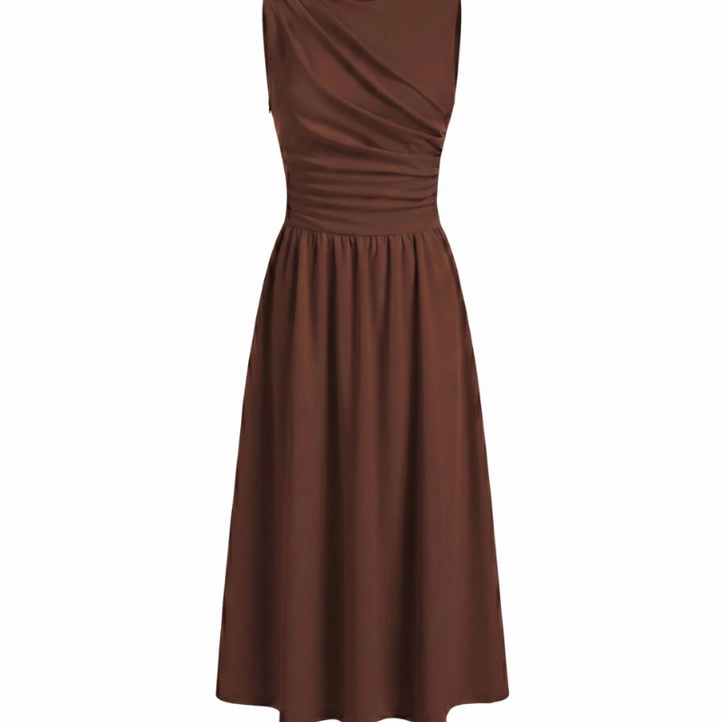 Vestido Midi Sin Mangas Fluido