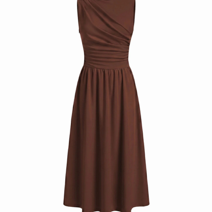 Vestido Midi Sin Mangas Fluido