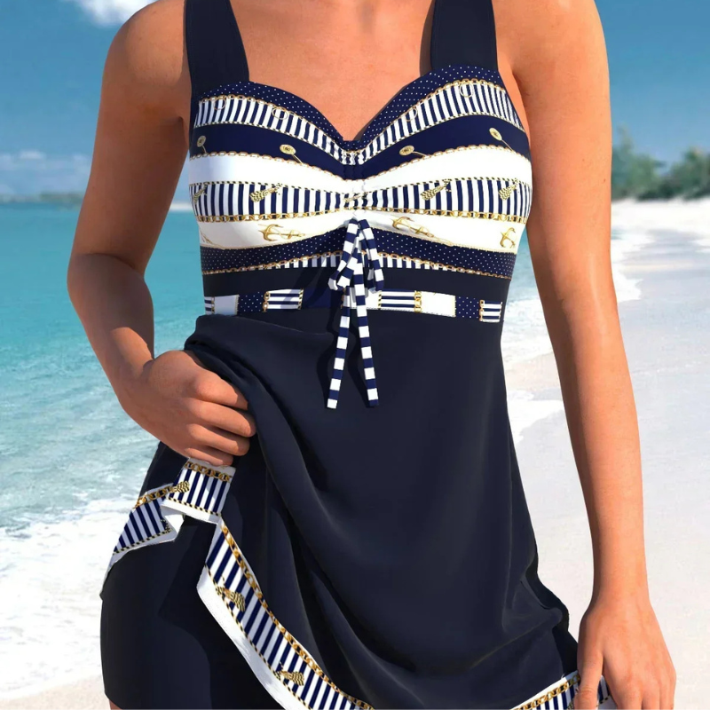 Tankini Estampado Paisley Falda Superpuesta Tallas Grandes