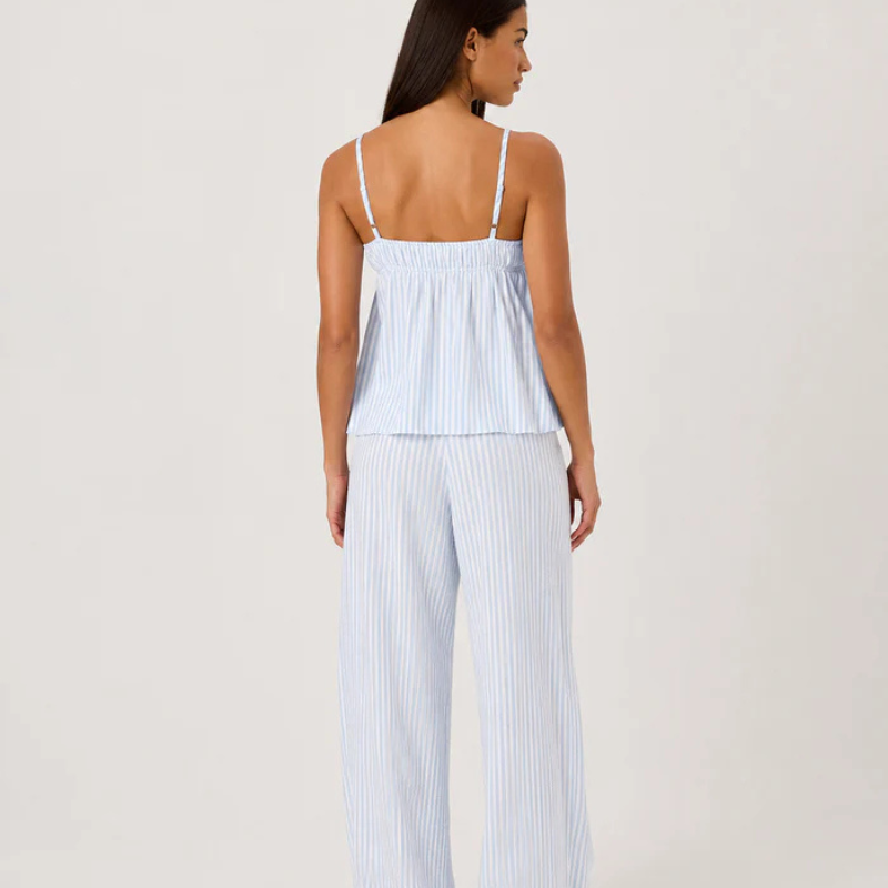 Conjunto Pijama Top y Pantalón a Rayas