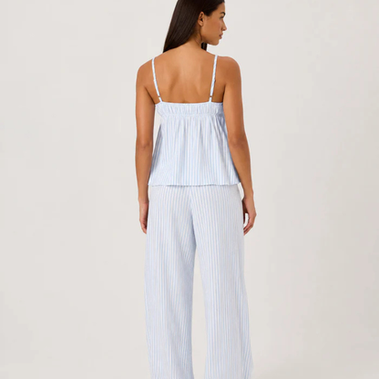 Conjunto Pijama Top y Pantalón a Rayas