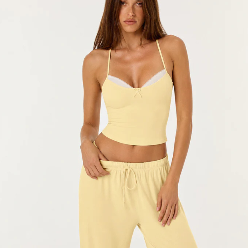 Conjunto Pijama Top de Tirantes y Pantalón