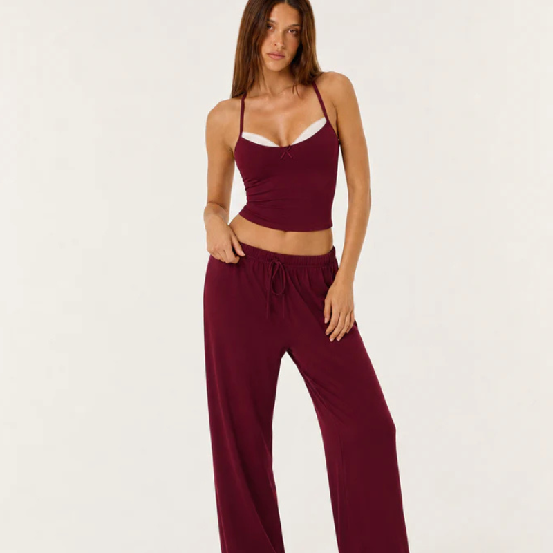 Conjunto Pijama Top de Tirantes y Pantalón