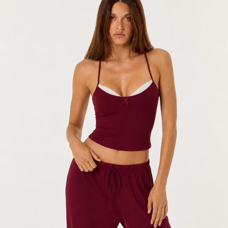 Conjunto Pijama Top de Tirantes y Pantalón