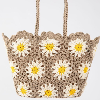 Bolso Floral Tejido Verano