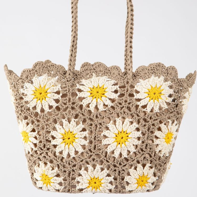 Bolso Floral Tejido Verano