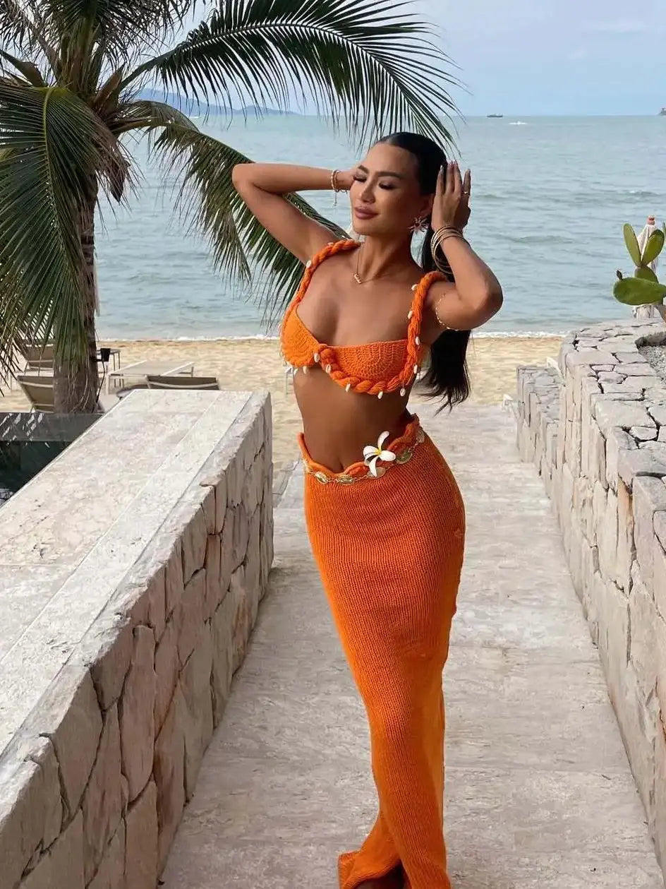 Bella | Conjunto Naranja Elegante
