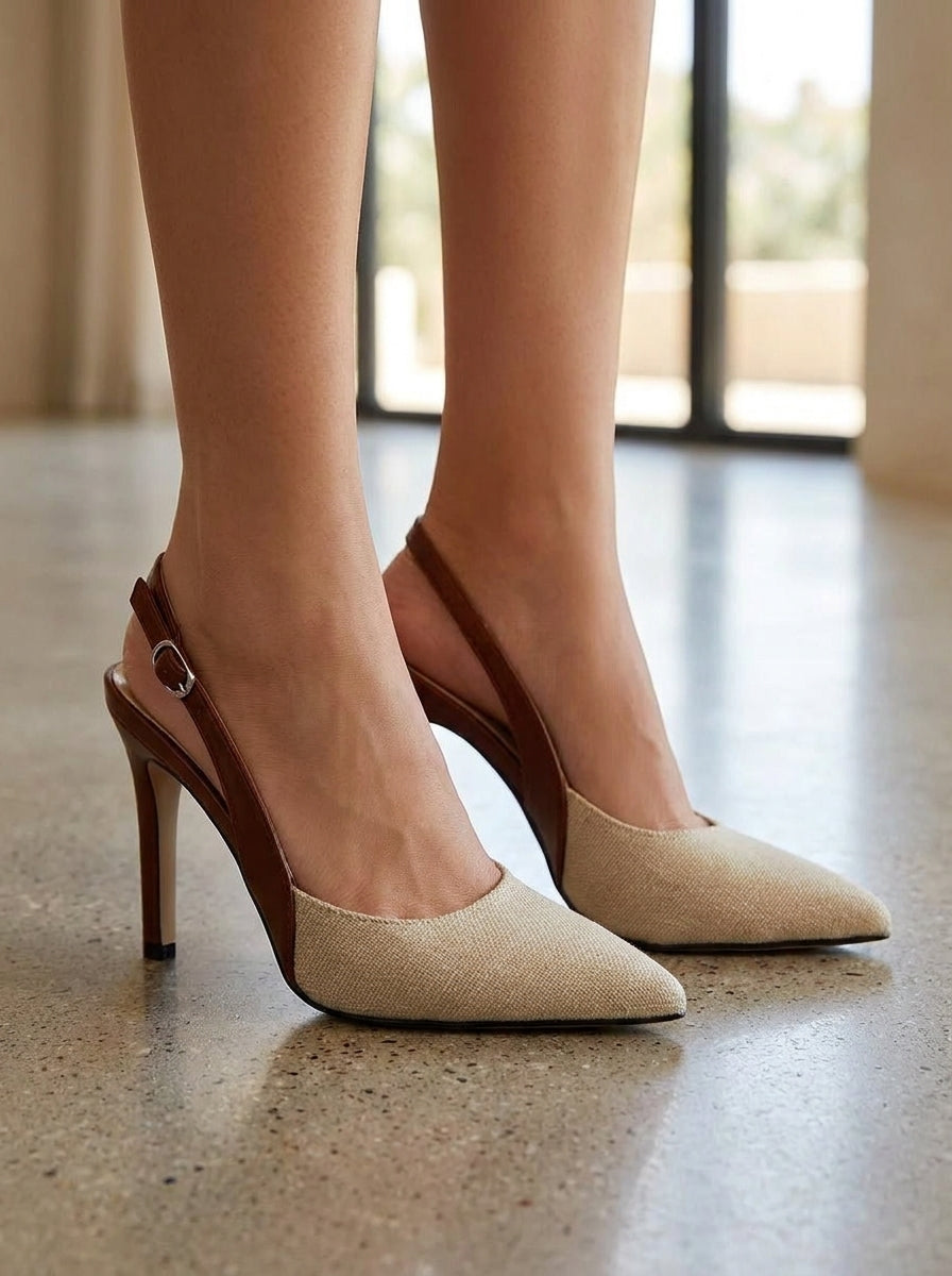 Tacón Elegante Crystal Gold